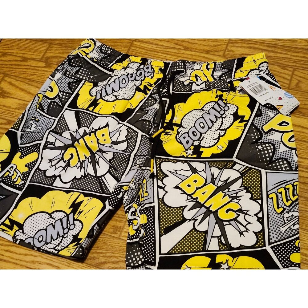 Oh Snap! Drill Shorts New XL Splat Comic Design